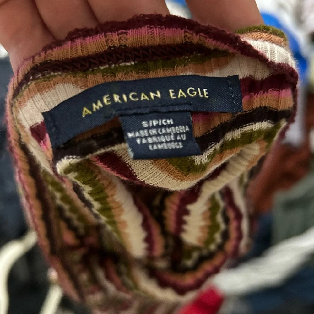 American Eagle striped halter neck tank top